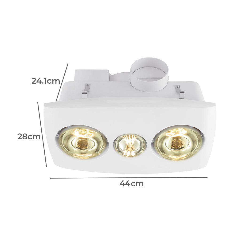 Vesuvius 275W Bathroom Heater with LED