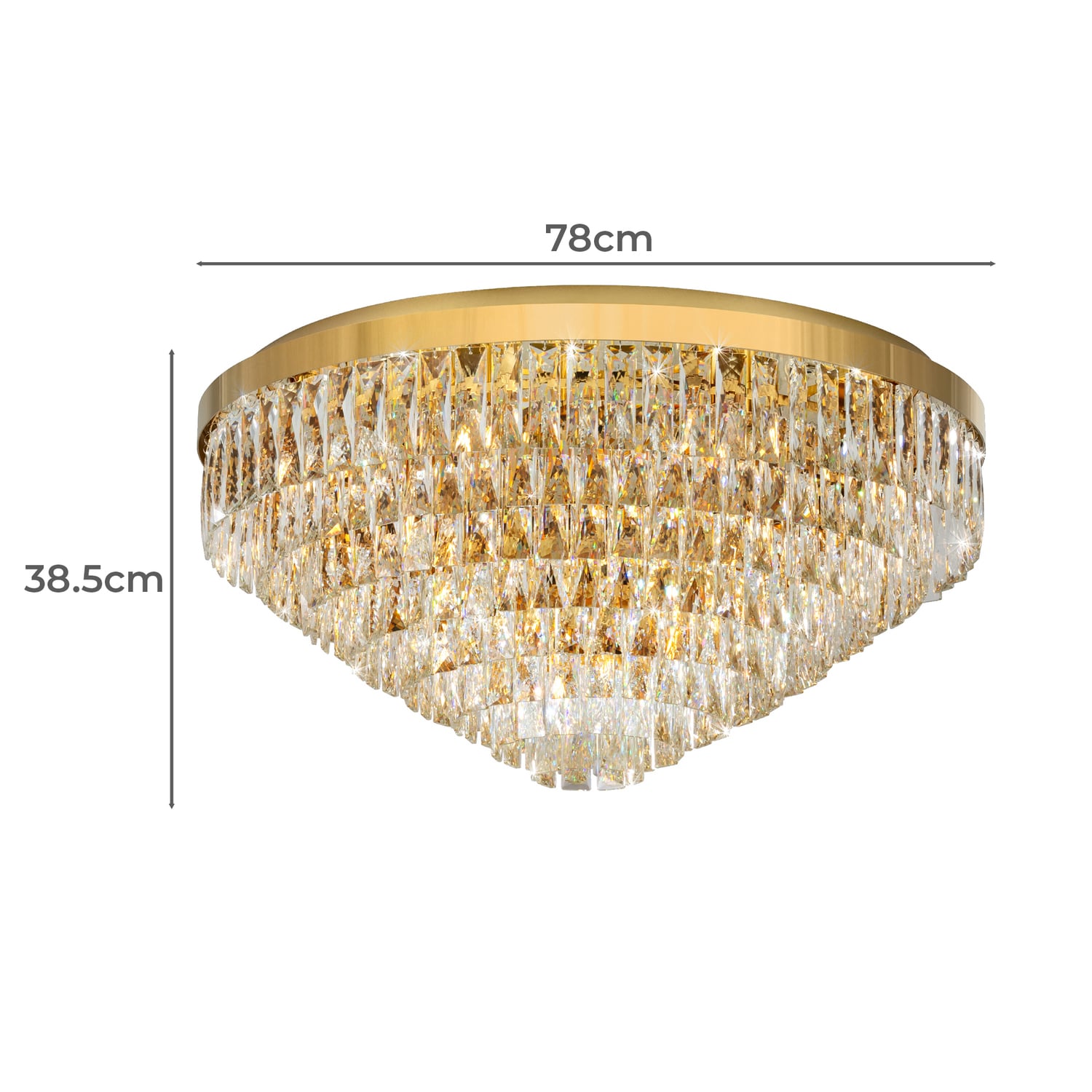Valparaiso Steel & Glass Flush Mount Ceiling Light