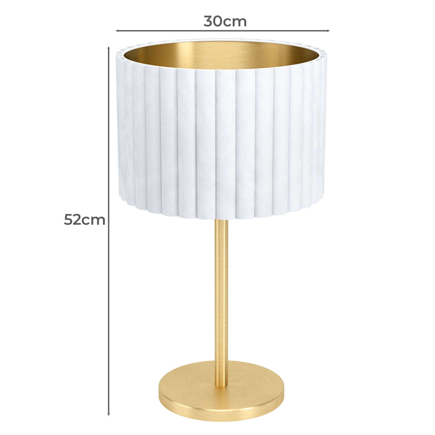 52cm Tamaresco Velvet Table Lamp
