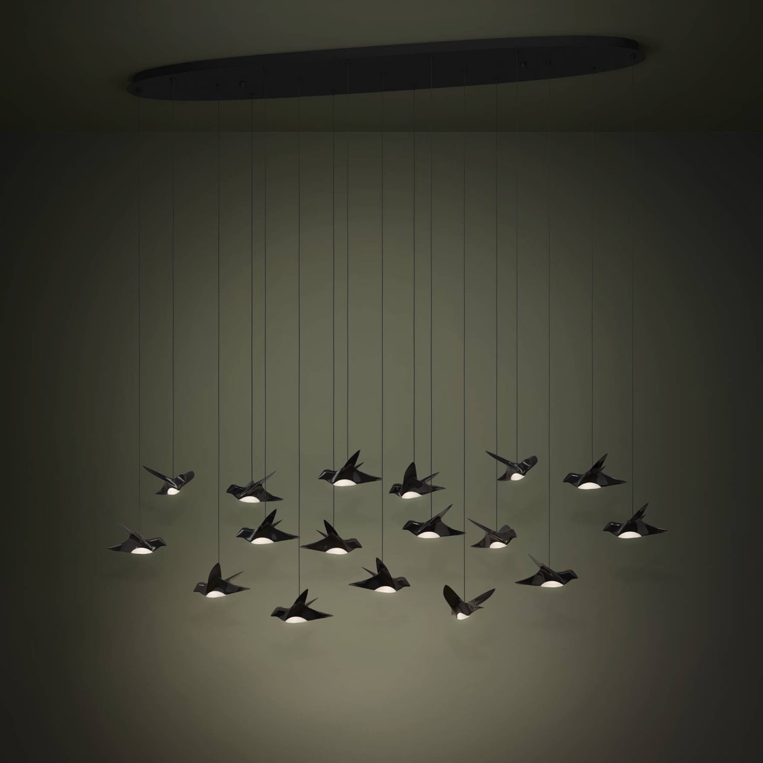 Oblong Paratebueno 17 Light LED Pendant