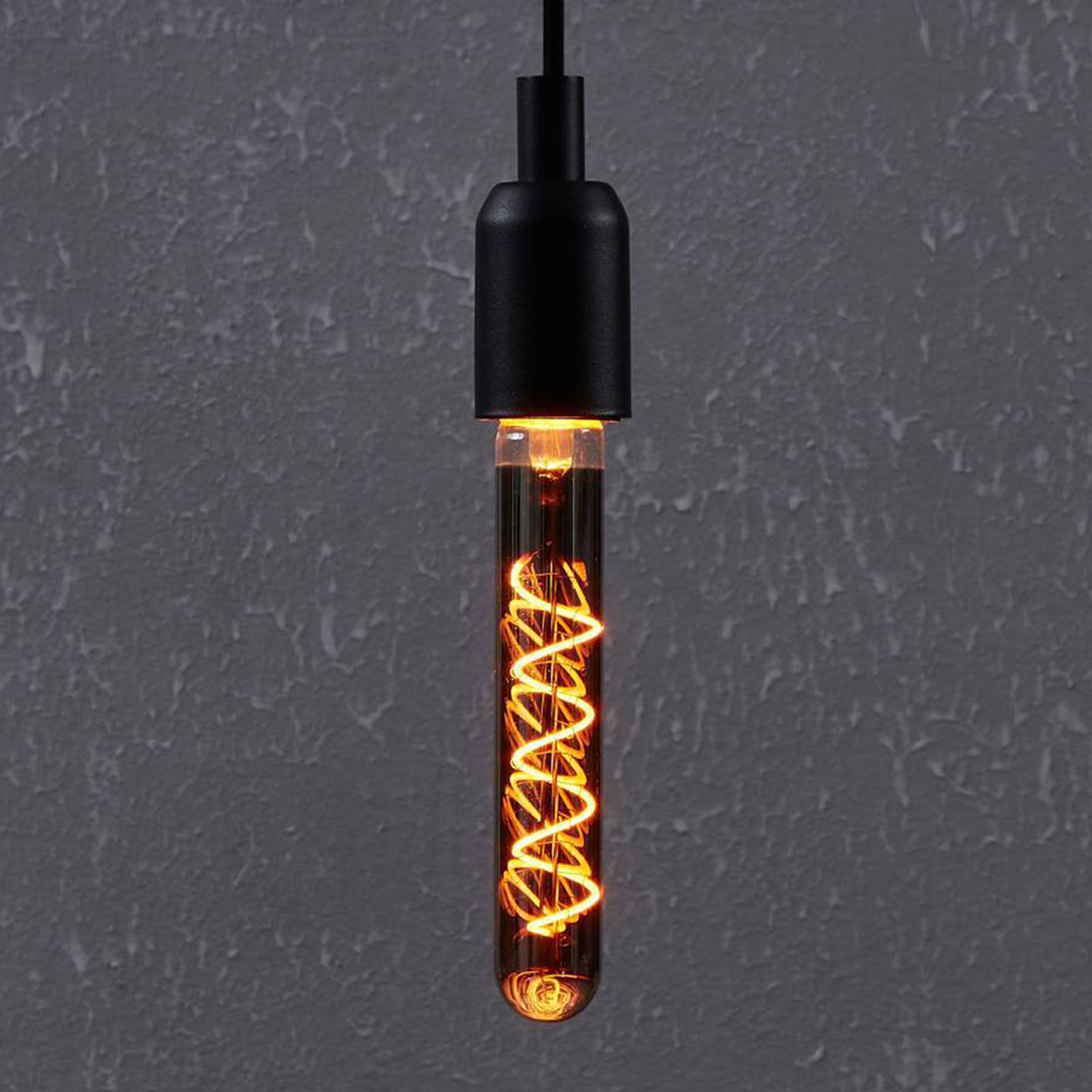 Black T30 E27 Dimmable LED Bulb