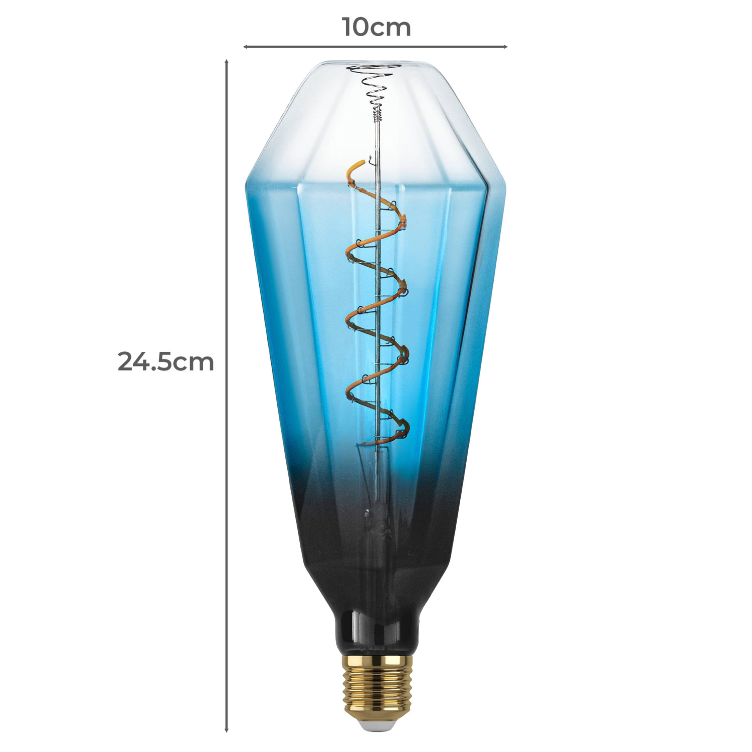 Blue T90 E27 Dimmable LED Bulb