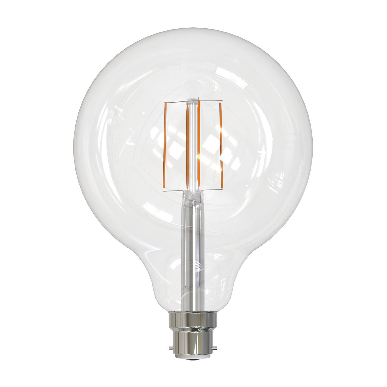 Clear 7.5W G125 Dimmable LED Bulb