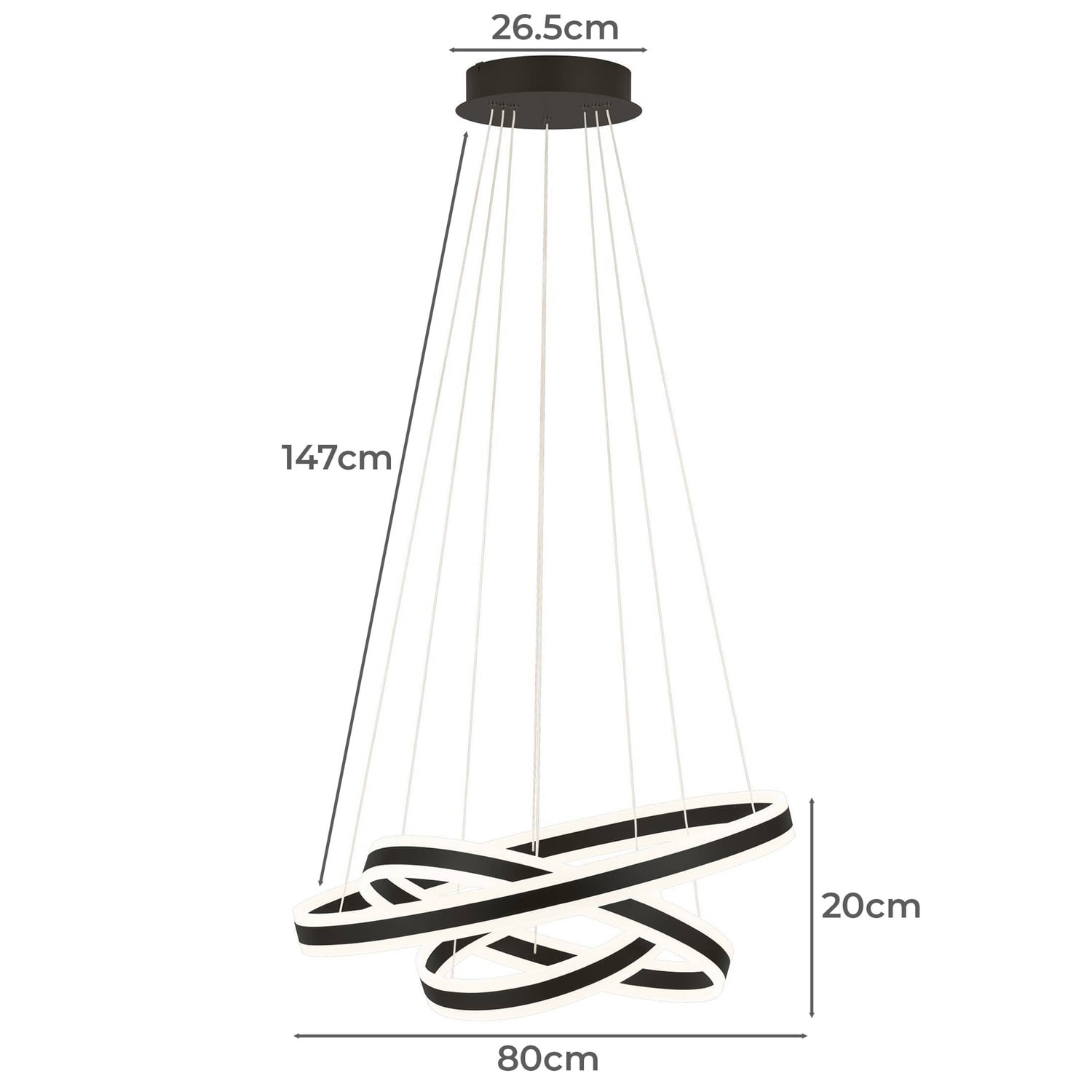 Tonarella 3 Light LED Pendant