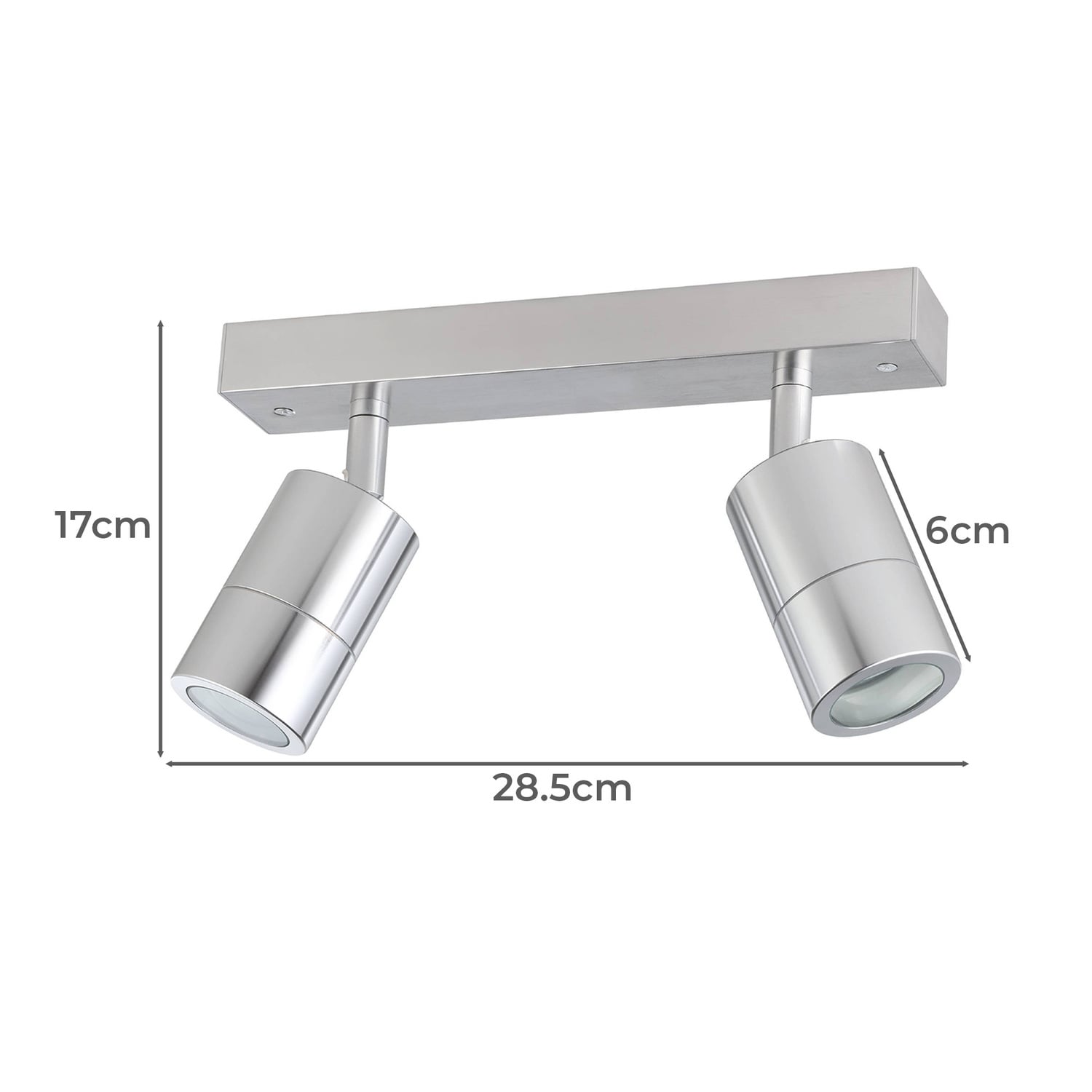 Fremantle GU10 Adjustable 2 Light Outdoor Spotlight