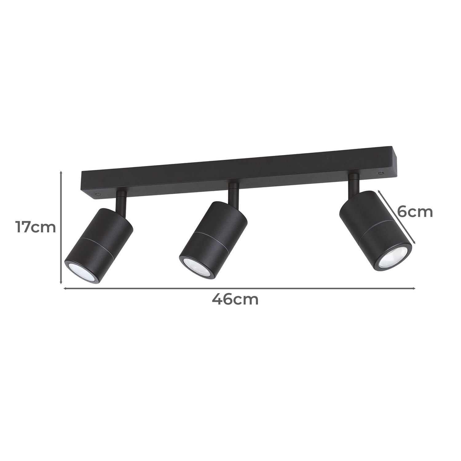 Fremantle GU10 Adjustable 3 Light Outdoor Spotlight