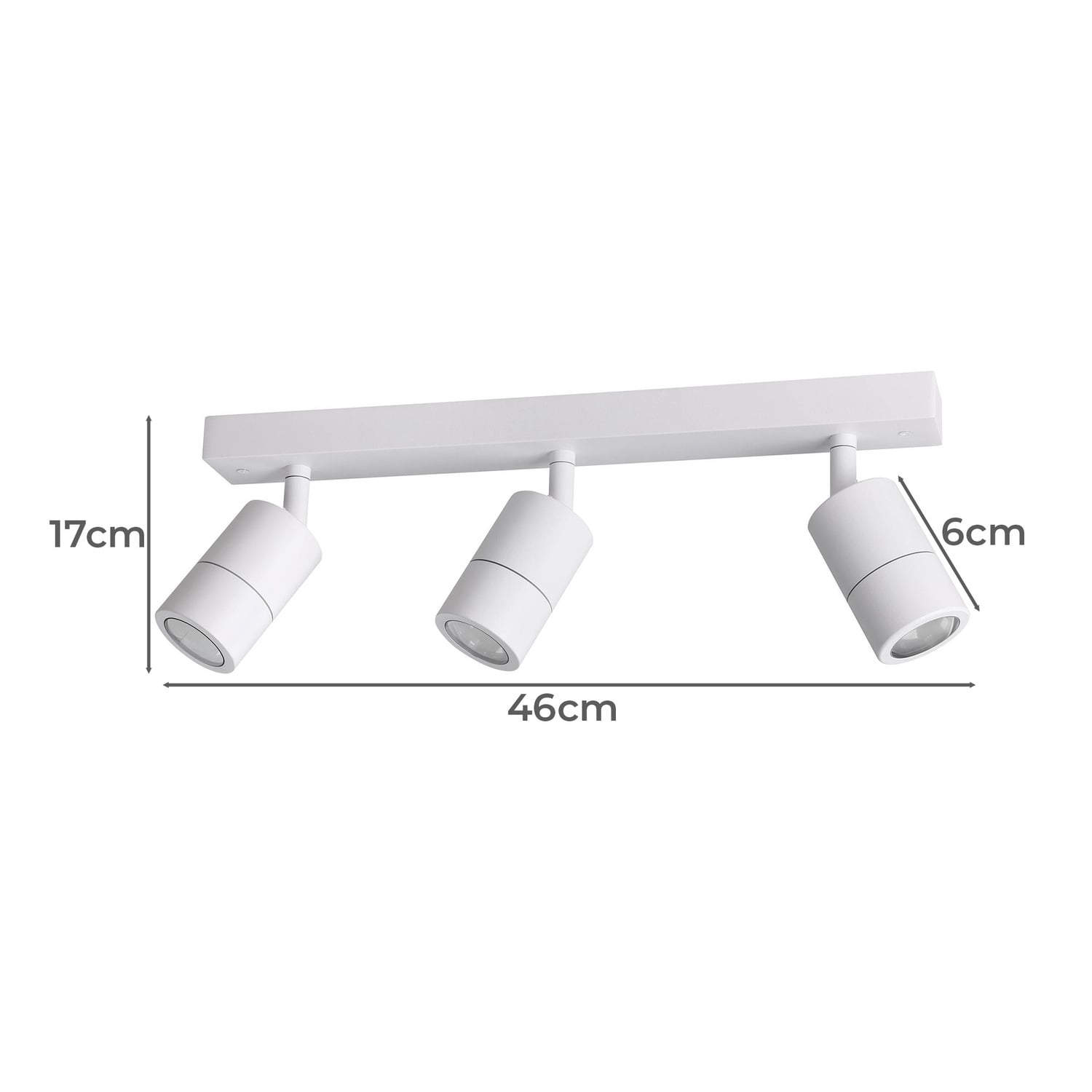 Fremantle GU10 Adjustable 3 Light Outdoor Spotlight