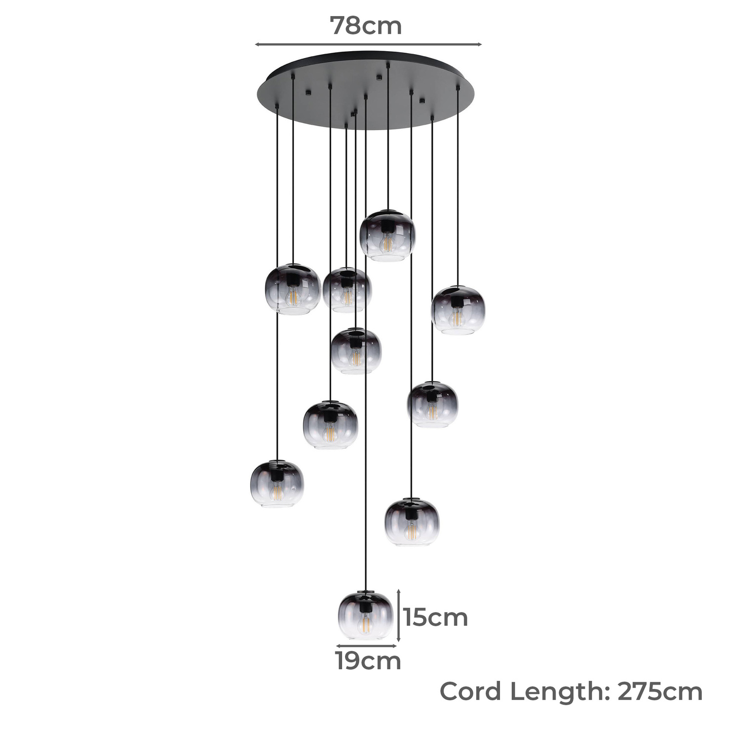 Oilella 10 Light Pendant