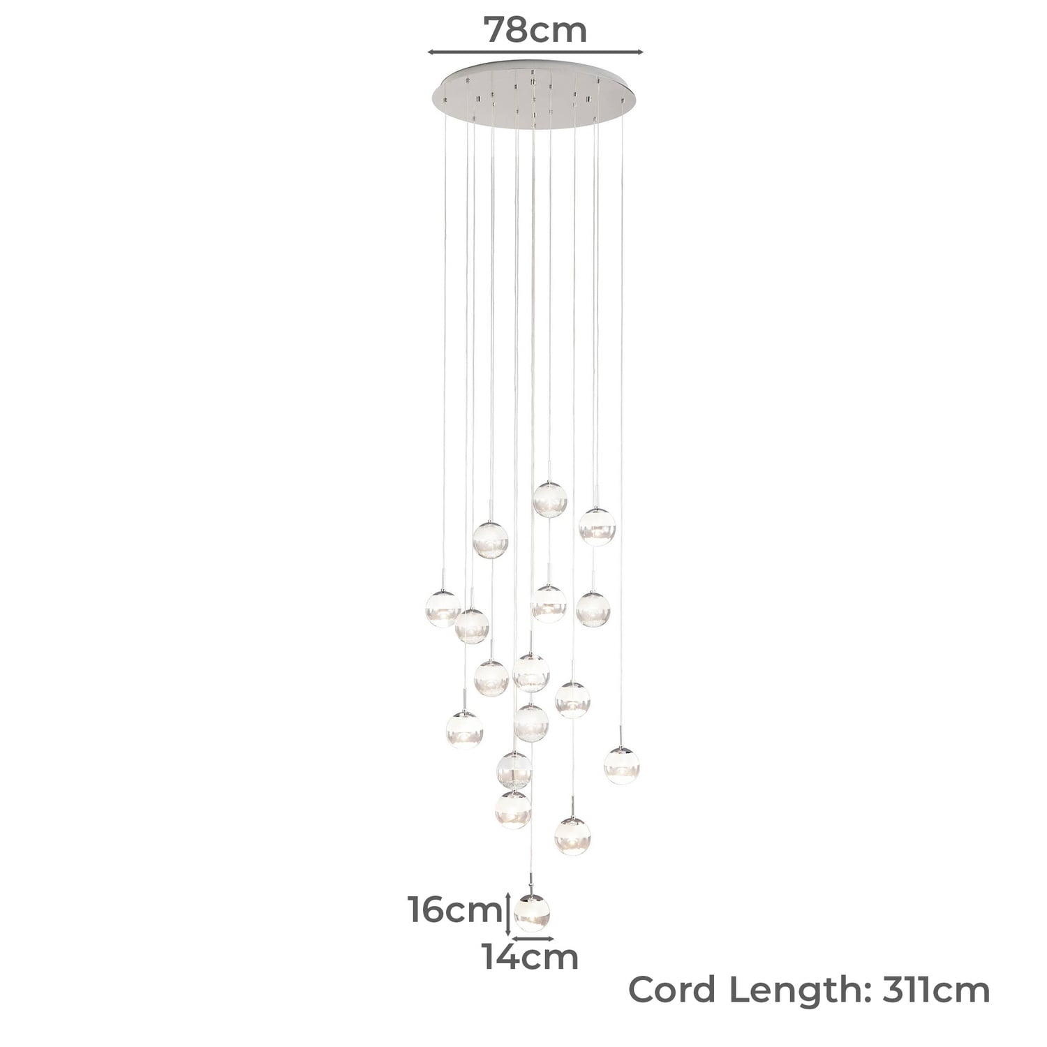 Montefio 17 Light LED Pendant