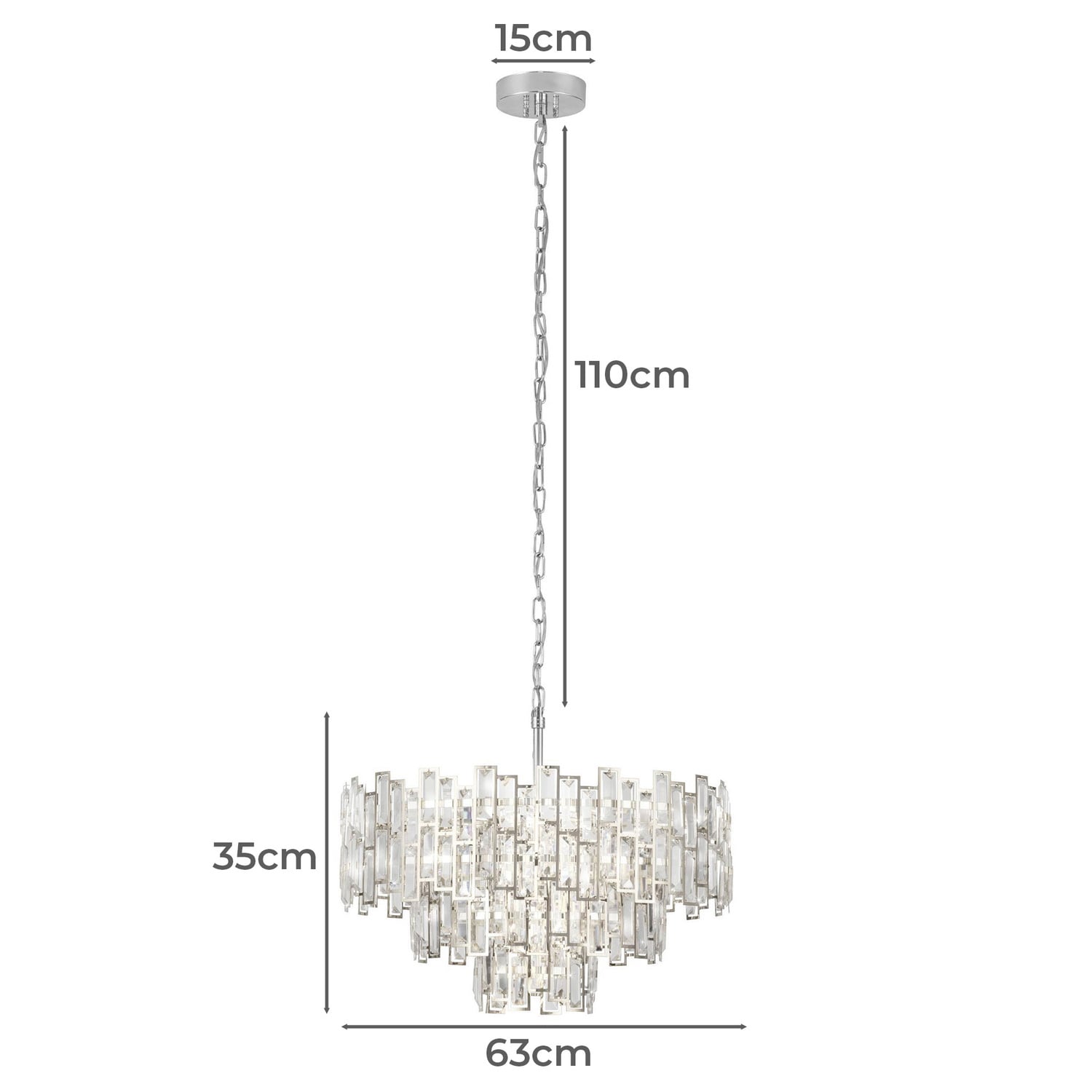Calmeilles 3 Tier Chandelier