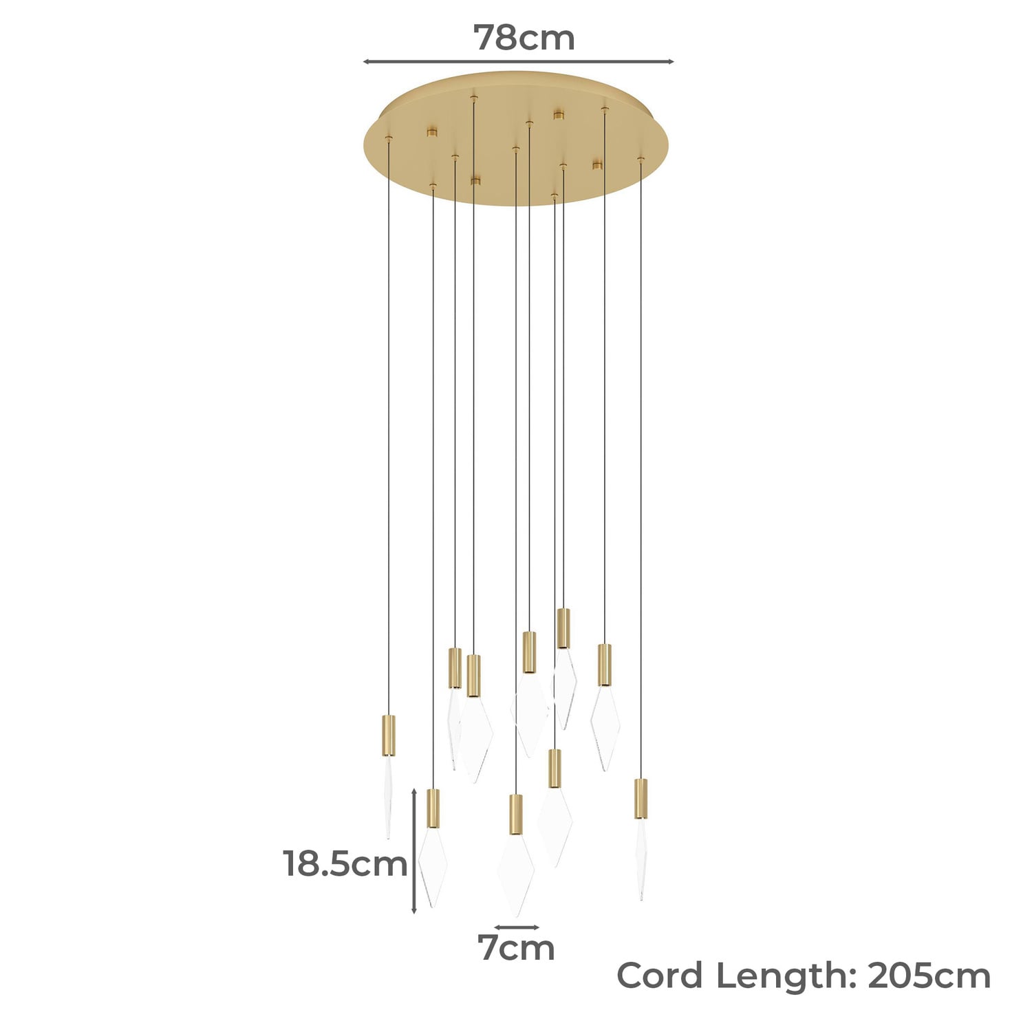 Mirador 16 light LED Pendant