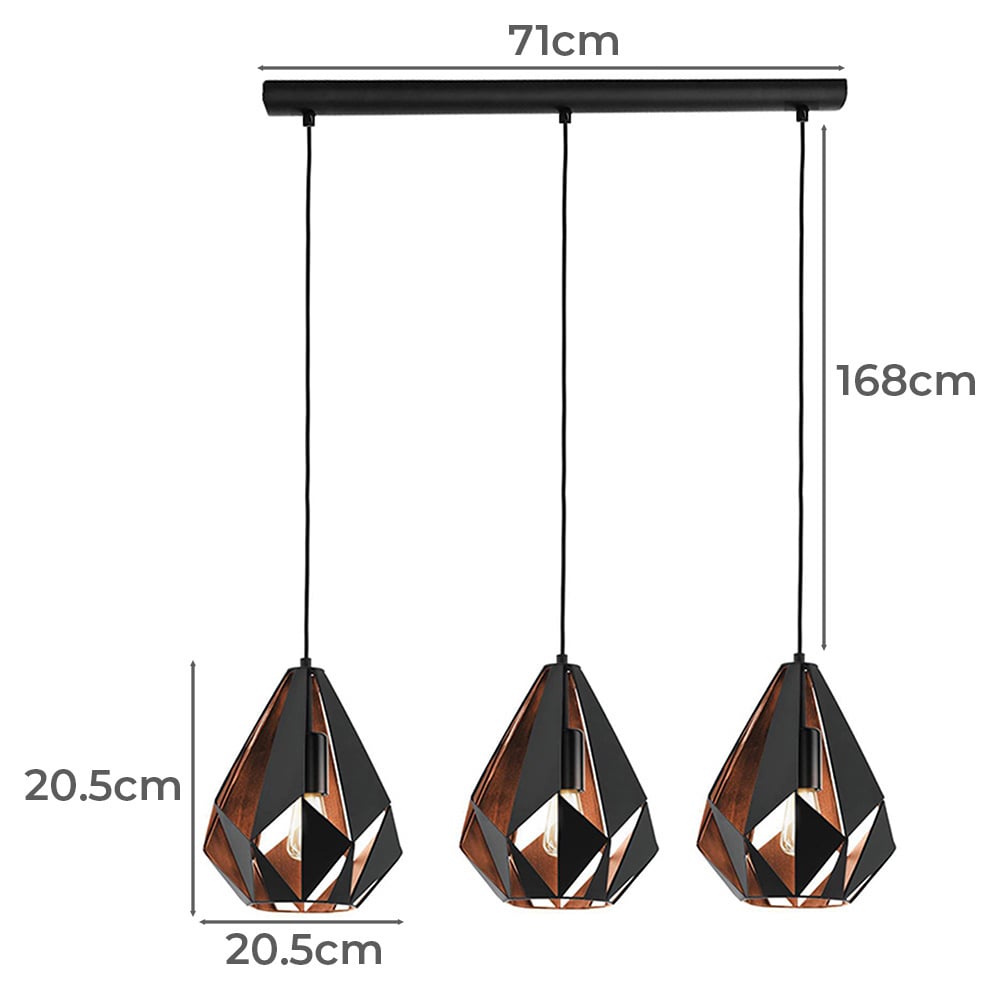 Carlton 3 Light Pendant