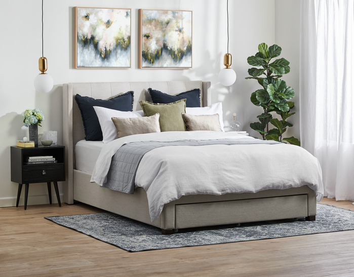 Western Designs Atlanta Queen Bed with Storage | Temple & Webster