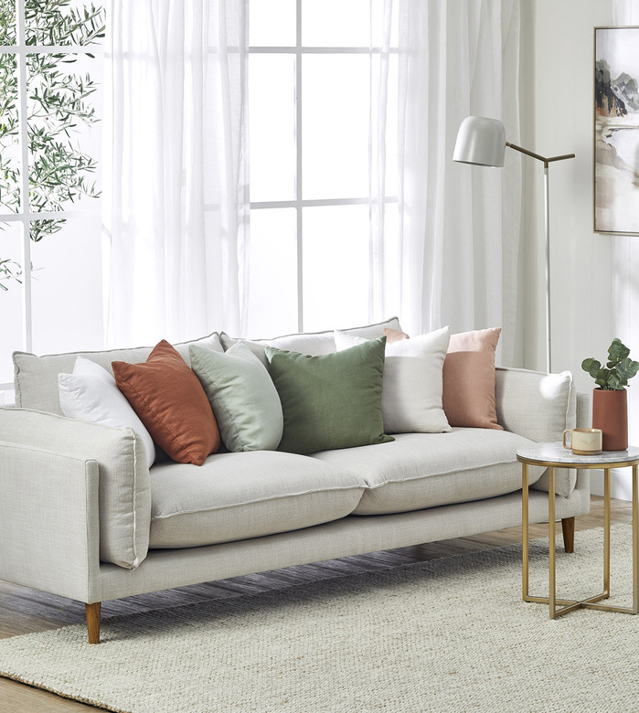 Temple & ster 40cm White Serena Round Italian Carrara Marble Side Table