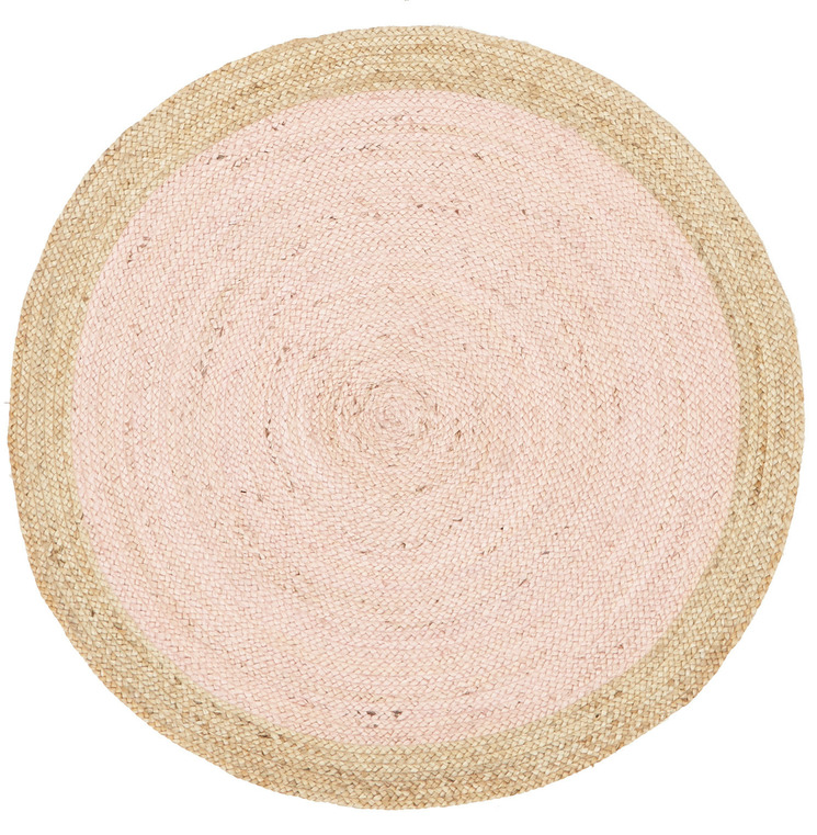 Network Rugs Round Jute Natural Rug Pink Temple & ster