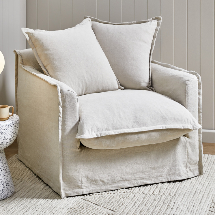 Hyde Park Home Cumulus Cotton Slipcover Armchair Temple & ster