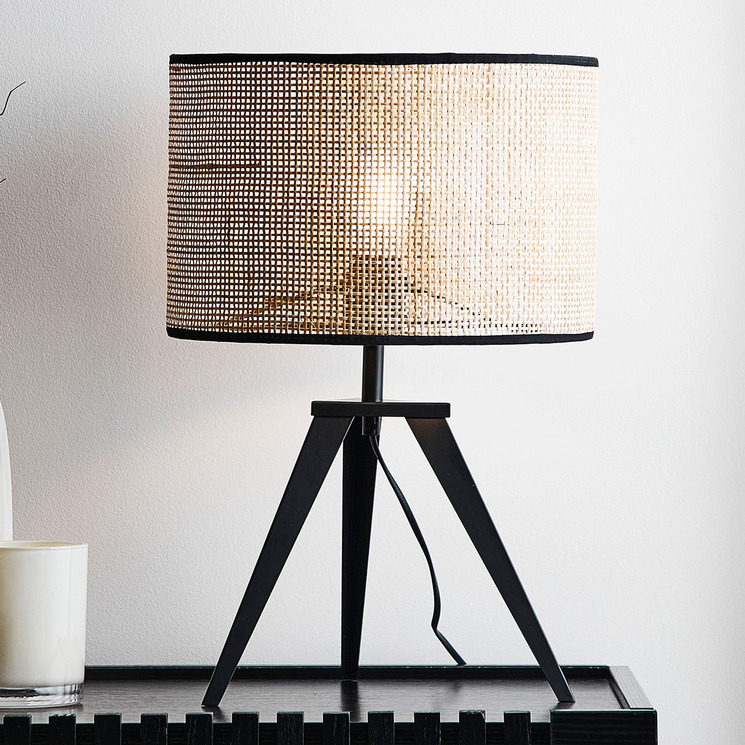 Maddison Lane 45cm Portia Rattan Table Lamp Temple & ster