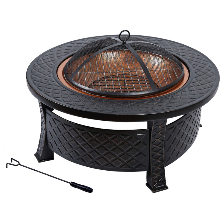 3 In 1 Portable Outdoor Fire Pit, Moroccan Fire Pit Bbq Galore