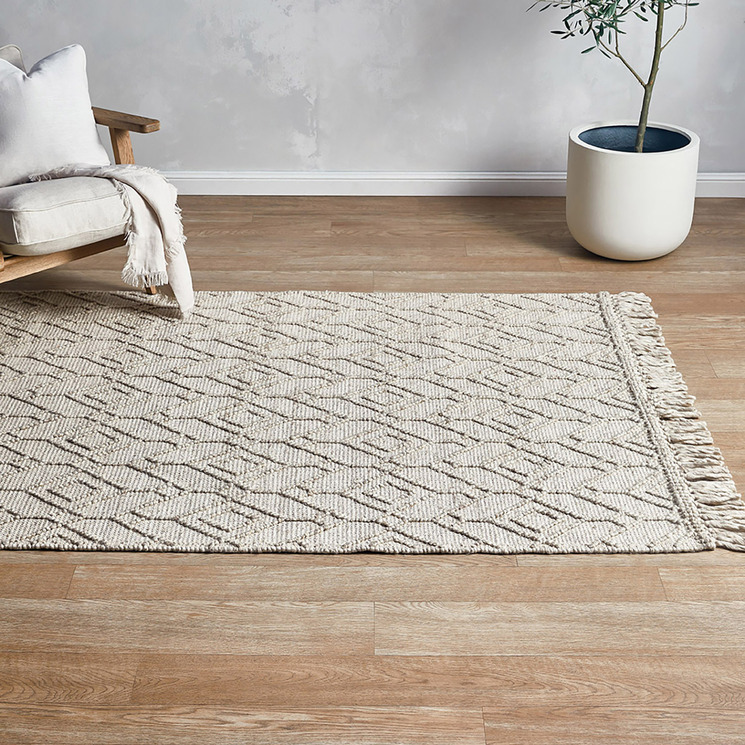 Kayla Bay by Temple & ster Beige Terra HandWoven Wool Blend Rug