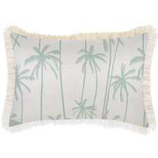 Tall Palms Coastal Fringed Rectangular Outdoor Cushion