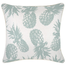 Pineapples Piped Square Outdoor Cushion
