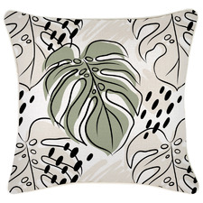 Rainforest Piped Square Outdoor Cushion