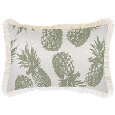 Pineapples Fringed Rectangular Outdoor Cushion