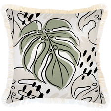 Rainforest Fringed Square Outdoor Cushion