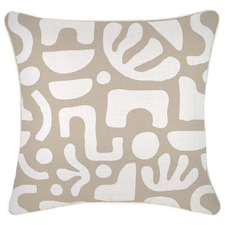 Piped Coastal Abstract Indoor/Outdoor Cushion