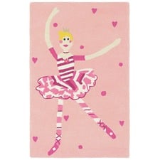 Polly Pirouette Pink Hand-Tufted Wool Rug