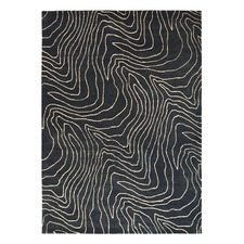 Harlequin Formation Black Abstract Wool Blend Rug