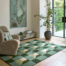 Fern Blocks Hand-Tufted Wool Rug