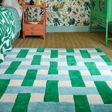 Harsr Basket Weave Hand-Tufted Wool Rug