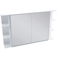 120cm Nievo 2 Panel Shaving Cabinet with 6 Shelves