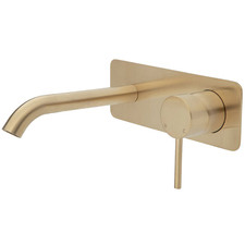 Kaya Brass Bath Spout & Mixer Set