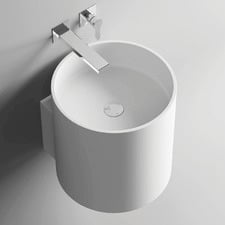 Livo 400mm Cast Stone Wall Mounted Basin