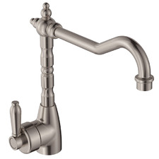 Eleanor Shepherds Crook Brass Kitchen Sink Mixer