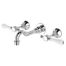 Lillian Ceramic Lever Bath/Basin Wall  Tap Set