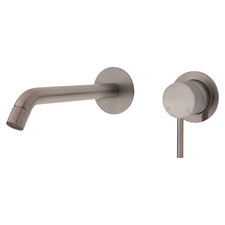2 Piece Axle Spout & Wall Mixer Set with Round Plate