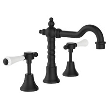 Lillian Shepherds Crook Basin Tap Set with Ceramic Levers