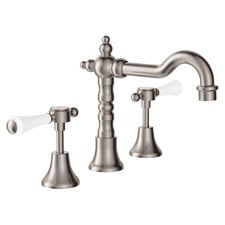 Lillian Shepherds Crook Basin Tap Set with Ceramic Levers