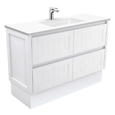 Vanessa Hampton 1200mm White Freestanding Vanity Unit