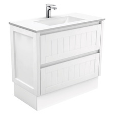 Vanessa Hampton 900mm White Floor Standing Vanity Unit