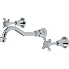 Lillian Cross Handle 1/4 Turn Ceramic Disk Bath/Basin Set