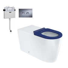 Isabella Care S-Trap Wall-Faced Toilet Suite With R&T In-Wall Cistern & Chrome Flush Button