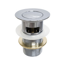 Wes 32mm Chrome Brass Basin Pop-Up Waste with Overflow