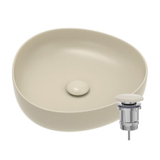 Pebble 400mm Ceramic Basin & Waste Set