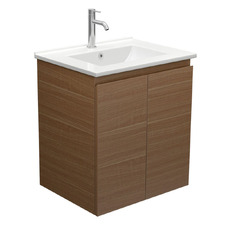 Dolce 600mm Walnut Wall Hung Single Vanity