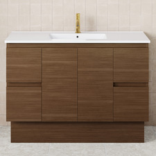 Dolce 1200mm Walnut Freestanding Single Vanity