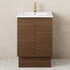 Dolce 600mm Walnut Freestanding Single Vanity